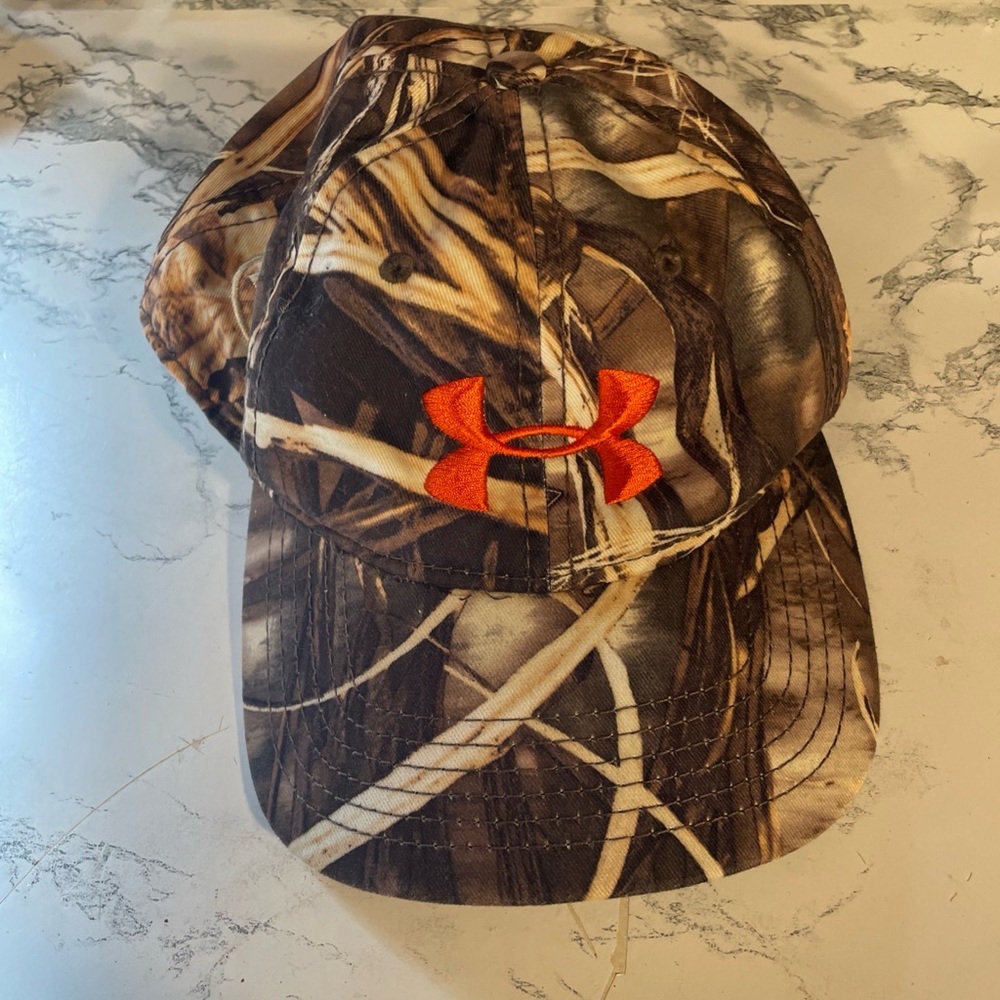 Under Armour Camo Cap with Orange Logo